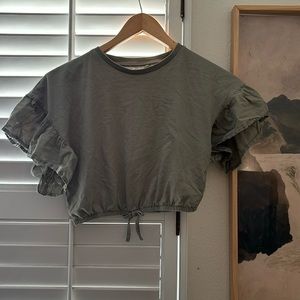 Girls Flutter Sleeve Top